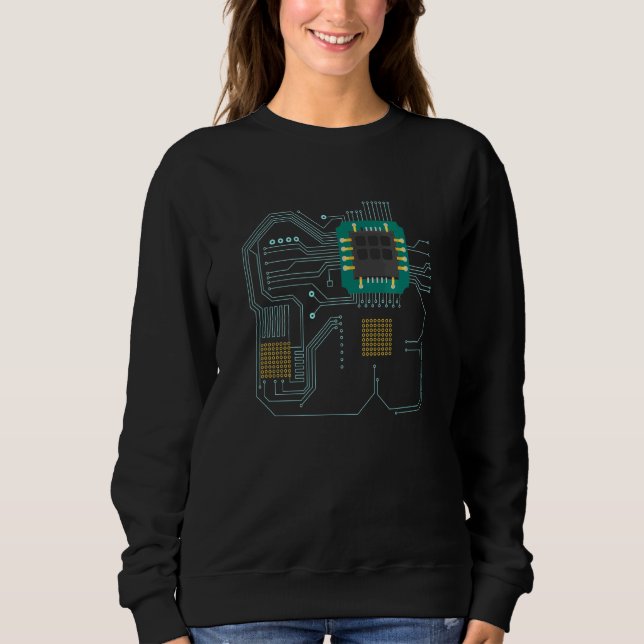 Computer Processor Microchip Technology 1 Sweatshirt (Front)