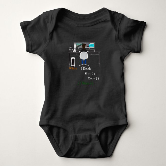 Computer Programmer and Developer Baby Bodysuit (Front)