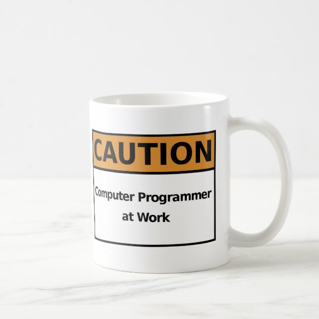 Computer Programmer at Work Coffee Mug (Right)