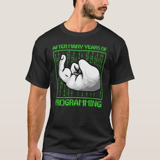 Computer Programmer Bug Coding Binary Code  Progra T-Shirt (Front)