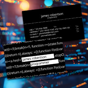 Computer Programmer Business Card