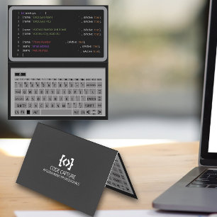 Computer Programmer   Coder Business Card