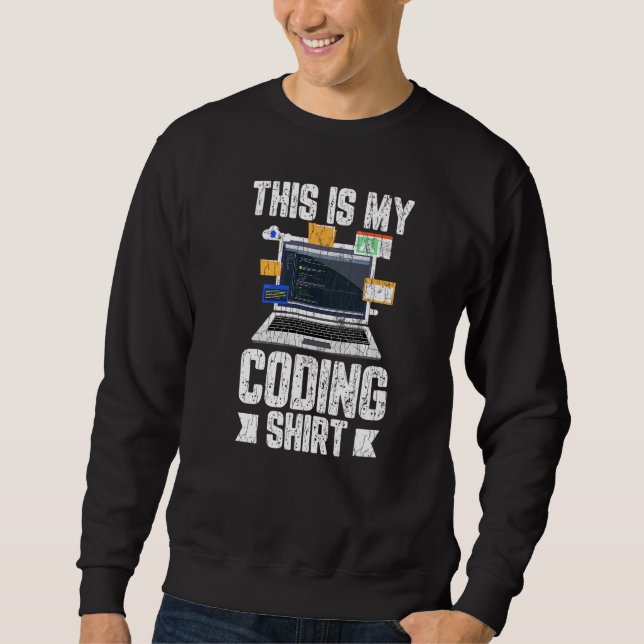 Computer Programmer Coding It Technician Graphic Sweatshirt (Front)