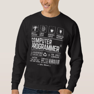 Computer Programmer Engineer Multitasking Beer Cof Sweatshirt
