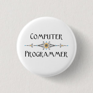 Computer Programmer Line 3 Cm Round Badge