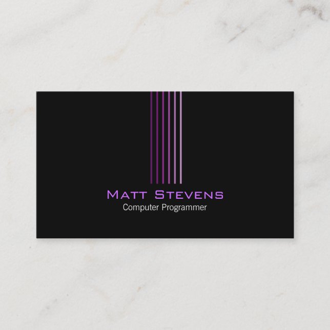 Computer Programmer Simple Business Card (Front)