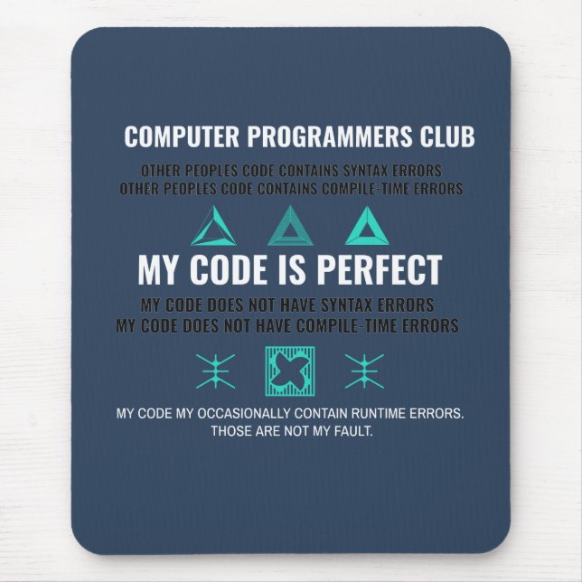 computer programmers club  mouse pad (Front)