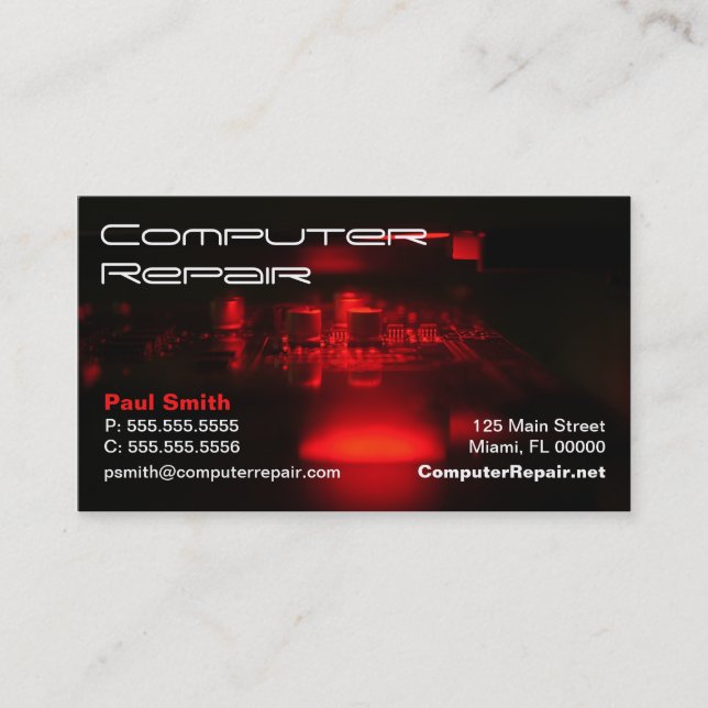 Computer Repair Business Card (Front)