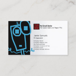 Computer Repair Business Card Cool Robot Geek