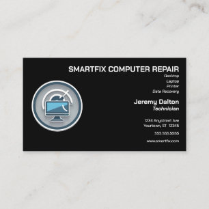 Computer Repair Data Recovery Computer Builder Business Card