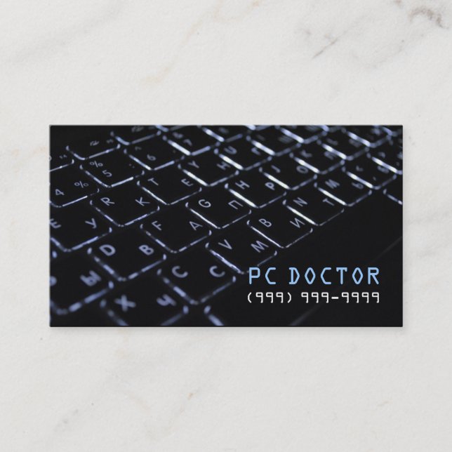 Computer Repair, Tech, Laptop Business Cards (Front)