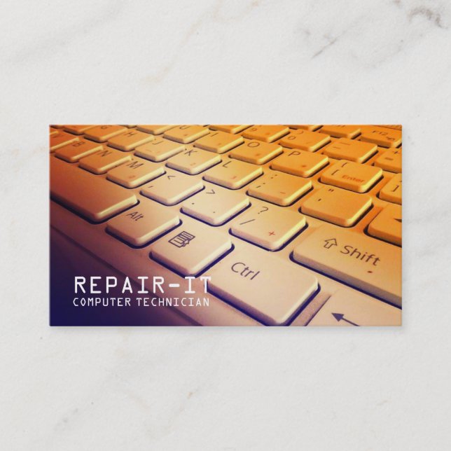 Computer Repair, Tech, Laptop Business Cards (Front)