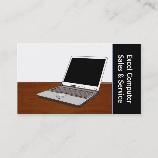 Computer Sales & Service Business Card (Front)