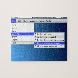 Computer sarcasm. jigsaw puzzle