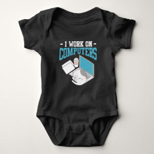 Computer Science Cat Gaming Nerd Kitten Programmer Baby Bodysuit