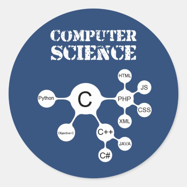 Computer Science Classic Round Sticker (Front)