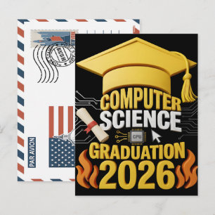 Computer Science Graduation T-Shirt  Holiday Postcard