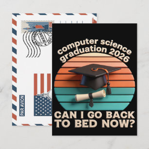 Computer Science Graduation T-Shirt  Holiday Postcard