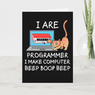 Computer Science IT Computer Cat Funny Saying Gift Card