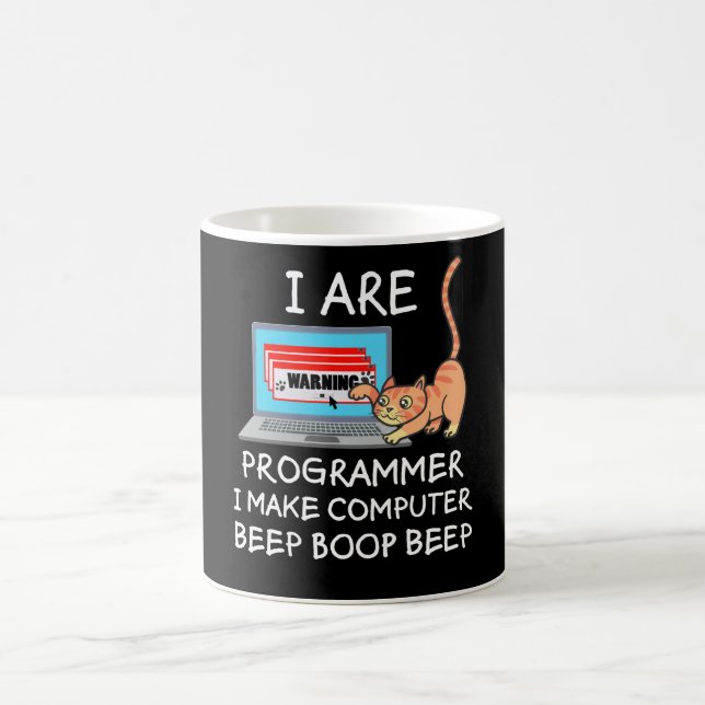 Computer Science IT Computer Cat Funny Saying Gift Coffee Mug (Center)