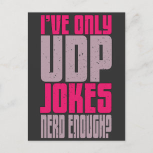 Computer Science Programmer udp Joke  Postcard