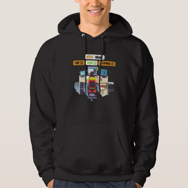 Computer Science Python Coder Eat Code Sleep Humou Hoodie (Front)