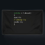 Computer Science Python Programmer Eat Code Sleep Banner<br><div class="desc">Know someone who would love this tee? Buy it for them as a gift. Perfect to be worn at hackathons,  at a software development job,  or at a home office.</div>