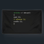 Computer Science Python Programmer Eat Code Sleep Banner<br><div class="desc">Know someone who would love this tee? Buy it for them as a gift. Perfect to be worn at hackathons,  at a software development job,  or at a home office.</div>