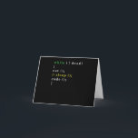 Computer Science Python Programmer Eat Code Sleep Card<br><div class="desc">Know someone who would love this tee? Buy it for them as a gift. Perfect to be worn at hackathons,  at a software development job,  or at a home office.</div>