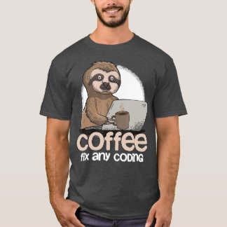 Computer Science Sloth Programmer Coding Gift IT T-Shirt