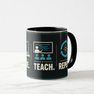 Computer Science Teacher Mug Eat Code Teach Repeat