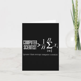 Computer Scientist Math Programmer Coder Software Card