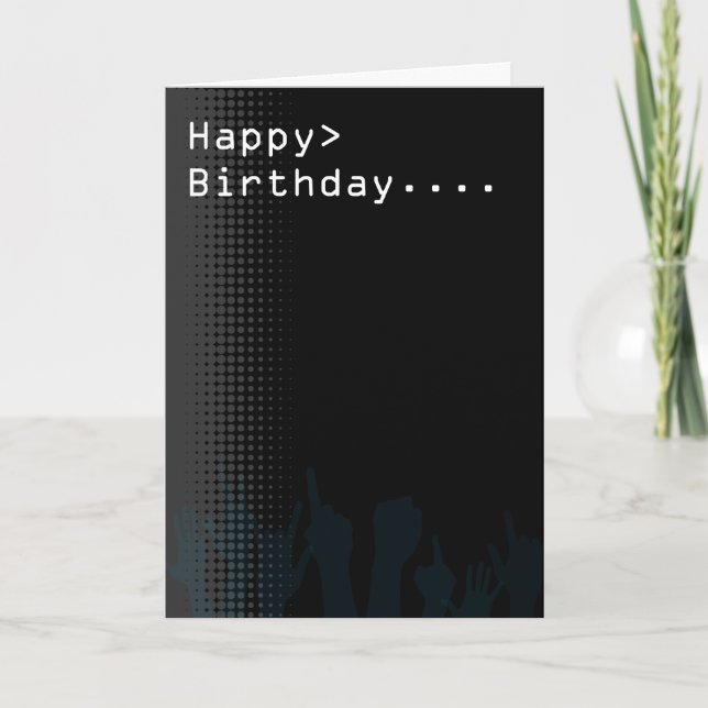 Computer screen Party theme Happy Birthday Card (Front)