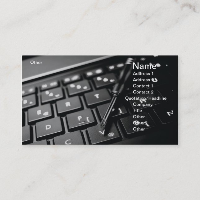 Computer service business card (Front)