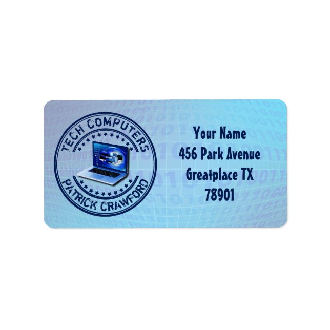 Computer Service Repair Technician Or PC Shop Label (Front)