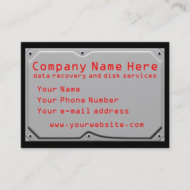 Computer services business cards (Front)