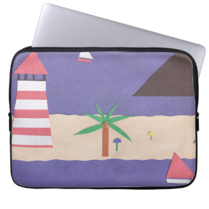 Computer Sleeve with a Beach Scene