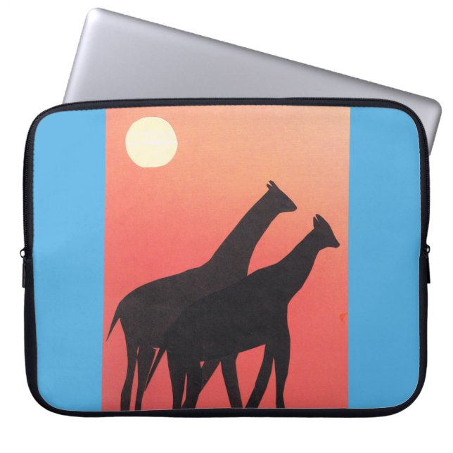 Computer Sleeve with Giraffe Design (Front)