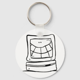 Computer Smiling Key Ring