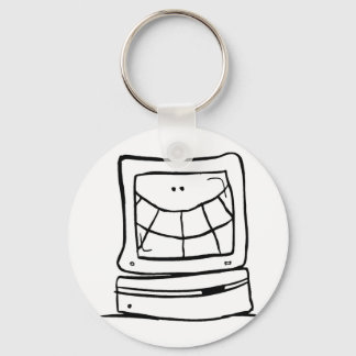 Computer Smiling Key Ring