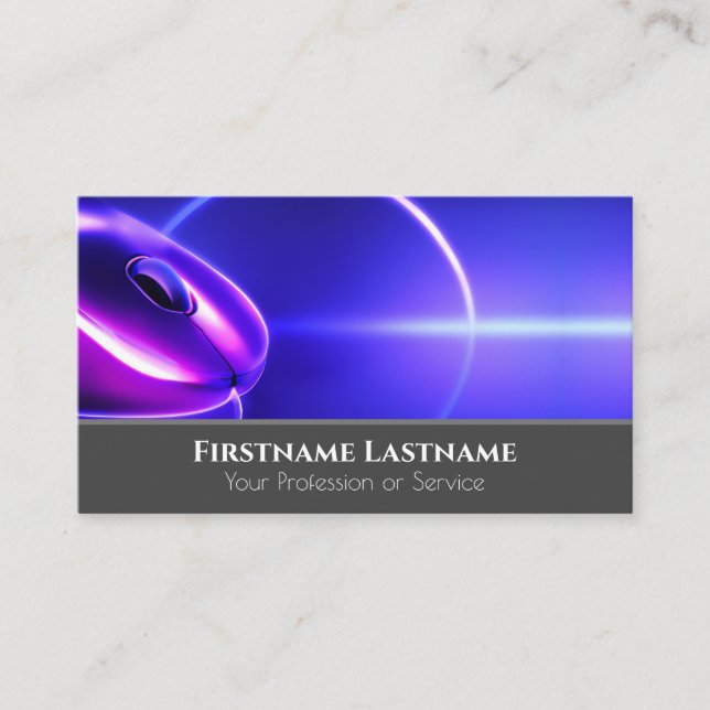 Computer specialist and computer repair specialist business card (Front)