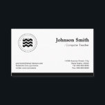 Computer Teacher Black White Changeable Logo Business Card<br><div class="desc">Elevate your professional image with this expertly designed business card. Whether you're connecting with clients, expanding your network, or promoting your brand, this card delivers a polished and lasting impression. Zazzle's user-friendly customisation options make it easy to tailor the text, fonts, and layout to perfectly align with your brand's aesthetic....</div>