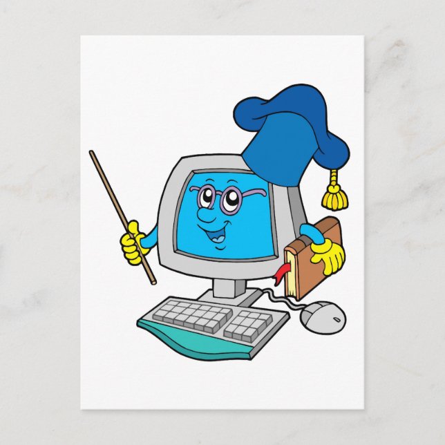 Computer teacher postcard (Front)