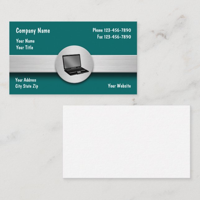 Computer Tech Support Business Card (Front/Back)