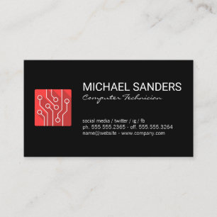 Computer Technician Circuits Business Card