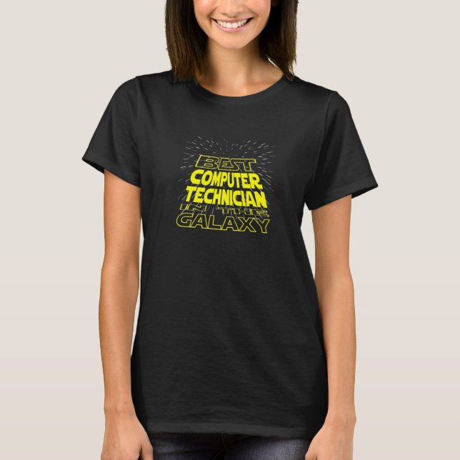 Computer Technician  Cool Galaxy Job T-Shirt (Front)