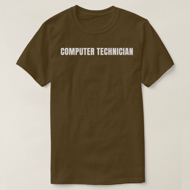Computer Technician Funny Job Title Profession Bir T-Shirt (Design Front)