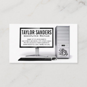 Computer Technician Repair Business Card