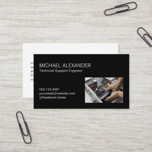 Computer Technician Replacing Hardware Business Card