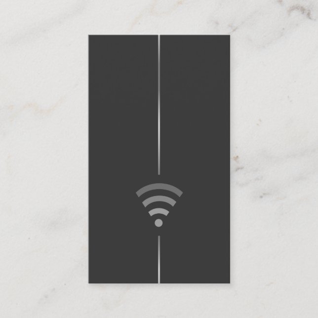 Computer Technician - WiFi Logo Business Card (Front)